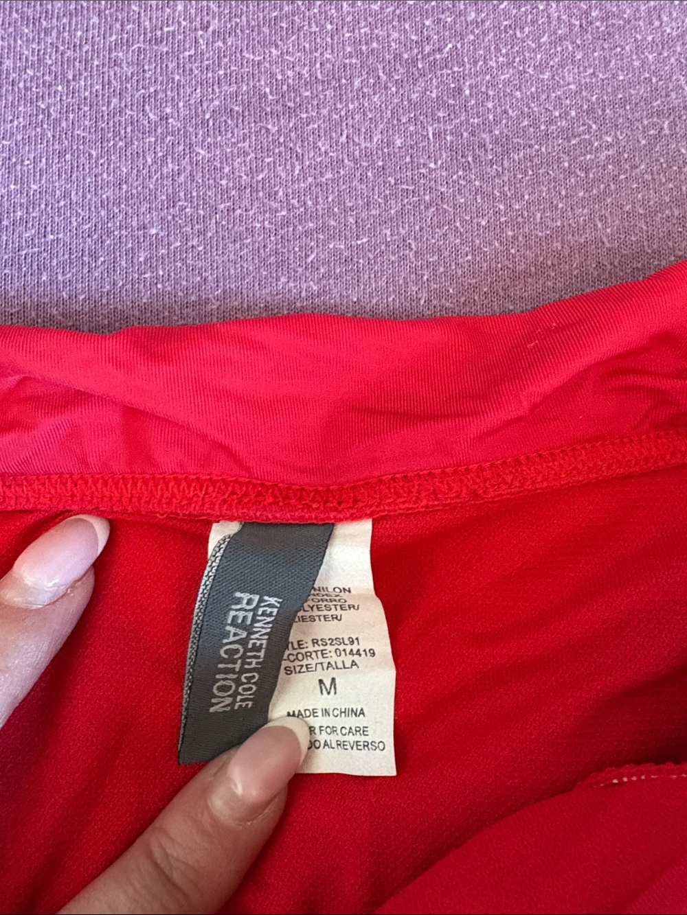 Kenneth Cole Red Ruffle Halter Bikini Top with Ruffled Swim Skirt - Picture 2 of 6